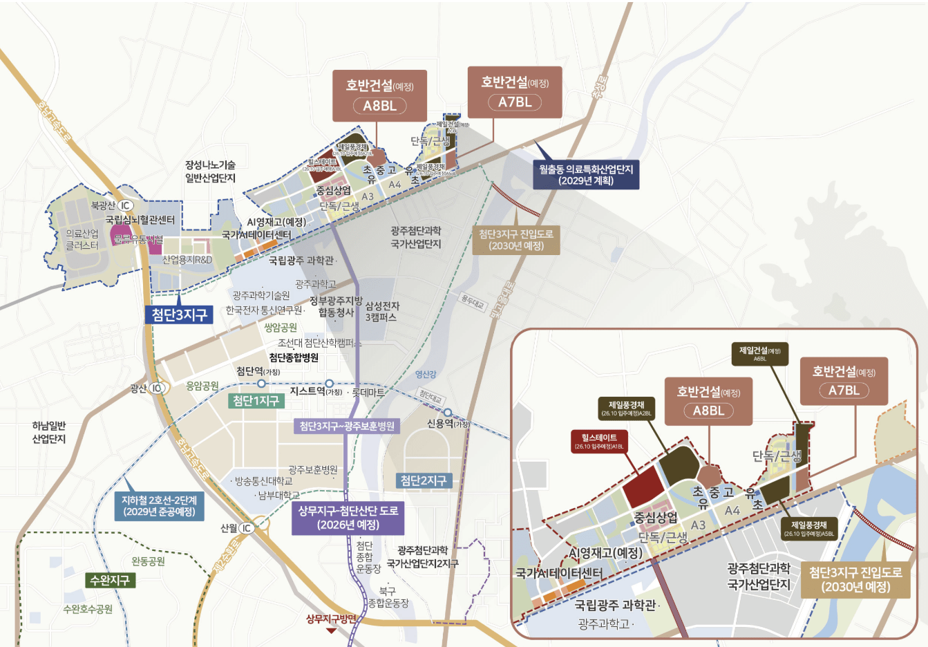 단지안내 1 첨단3지구 호반써밋 현장위치